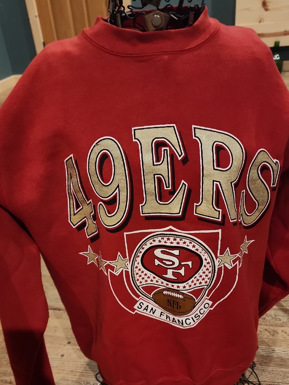 LOGO 7 San Francisco 49ERS Red Graphic Sweatshirt